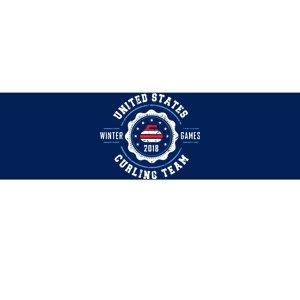 USA Winter Curling Bumper Sticker