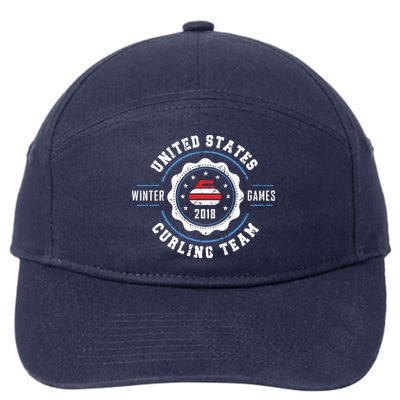 USA Winter Curling 7-Panel Snapback Hat