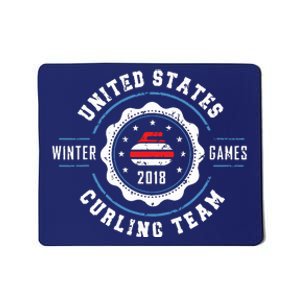 USA Winter Curling Mousepad