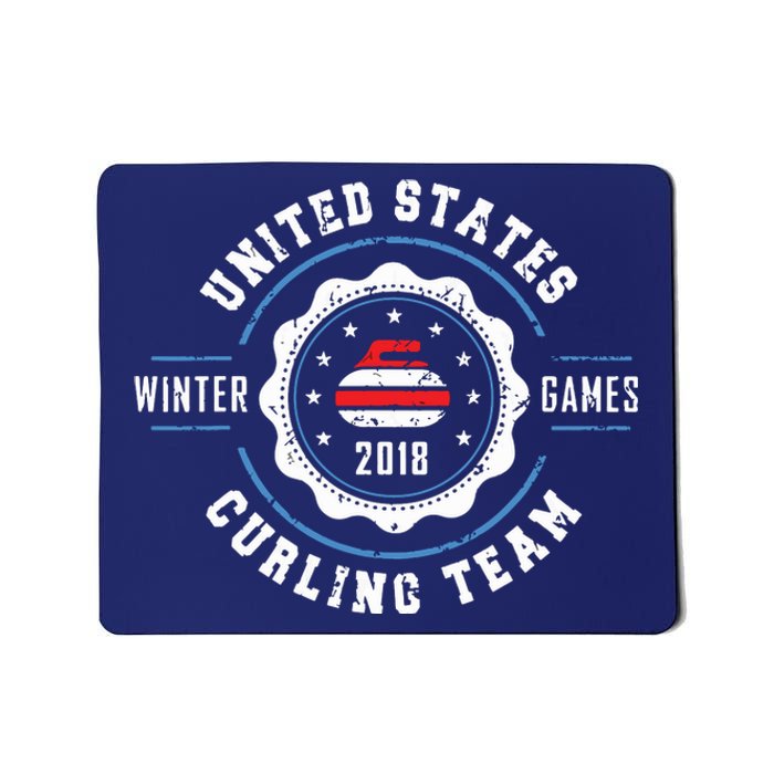 USA Winter Curling Mousepad