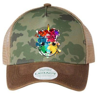 Unicorn Water Color Horse Mom Paint Splat Love Gift Legacy Tie Dye Trucker Hat