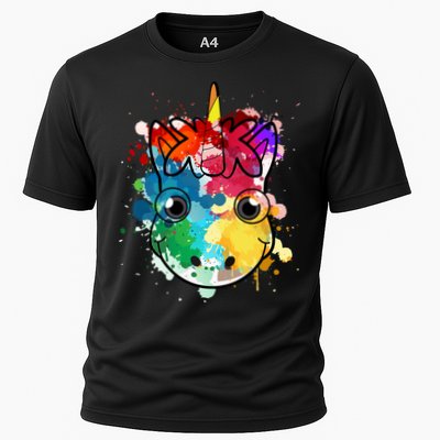 Unicorn Water Color Horse Mom Paint Splat Love Gift Performance Shirt