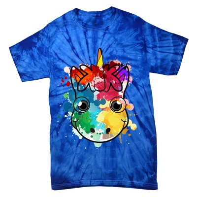 Unicorn Water Color Horse Mom Paint Splat Love Gift Tie-Dye T-Shirt