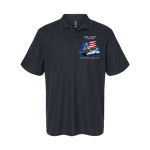 USS Wasp CVS 18 Aircraft Carrier Veteran USA Flag Christmas Softstyle Adult Sport Polo