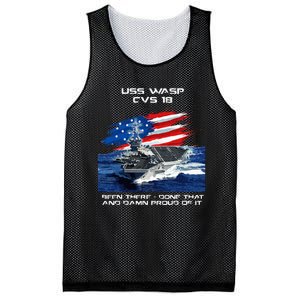 USS Wasp CVS 18 Aircraft Carrier Veteran USA Flag Christmas Mesh Reversible Basketball Jersey Tank