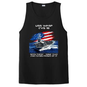 USS Wasp CVS 18 Aircraft Carrier Veteran USA Flag Christmas PosiCharge Competitor Tank