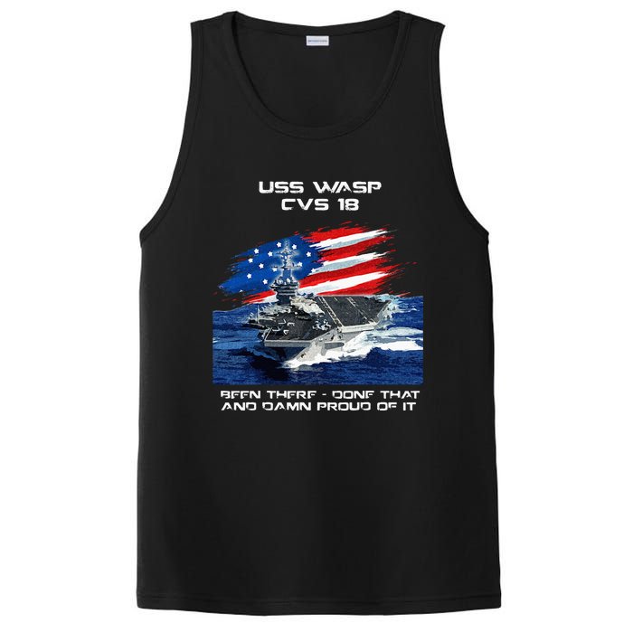 USS Wasp CVS 18 Aircraft Carrier Veteran USA Flag Christmas PosiCharge Competitor Tank