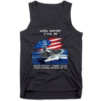 USS Wasp CVS 18 Aircraft Carrier Veteran USA Flag Christmas Tank Top