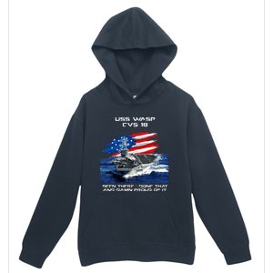 USS Wasp CVS 18 Aircraft Carrier Veteran USA Flag Christmas Urban Pullover Hoodie