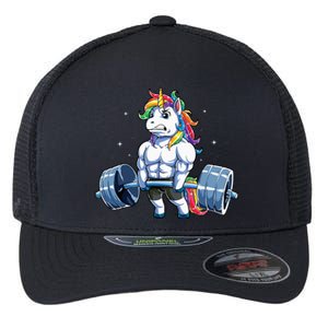 Unicorn Weightlifting Deadlift Fitness Gym Women Flexfit Unipanel Trucker Cap