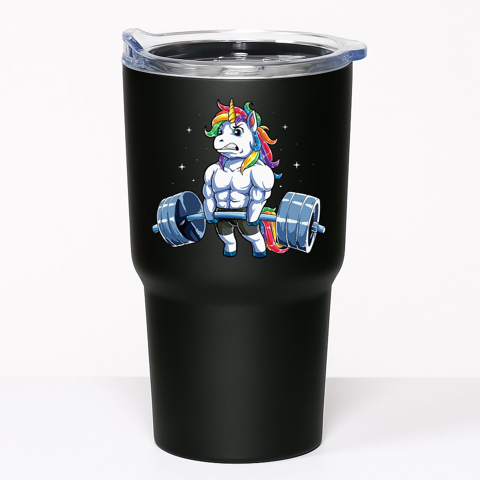 Unicorn Weightlifting Deadlift Fitness Gym Women Tumbler