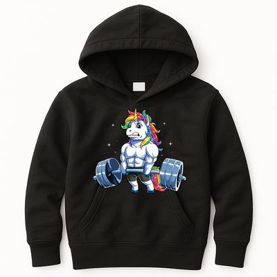 Unicorn Weightlifting Deadlift Fitness Gym Women Kids Hoodie