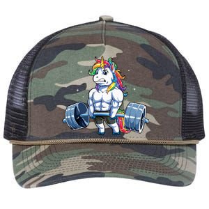 Unicorn Weightlifting Deadlift Fitness Gym Women Retro Rope Trucker Hat Cap