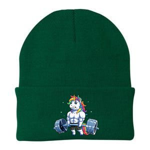 Unicorn Weightlifting Deadlift Fitness Gym Women Knit Cap Winter Beanie