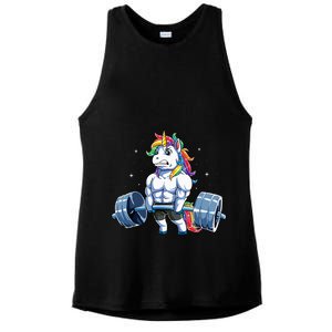 Unicorn Weightlifting Deadlift Fitness Gym Women Ladies PosiCharge Tri-Blend Wicking Tank