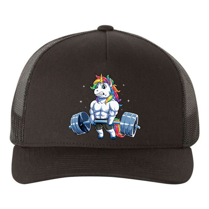 Unicorn Weightlifting Deadlift Fitness Gym Women Yupoong Adult 5-Panel Trucker Hat