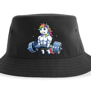 Unicorn Weightlifting Deadlift Fitness Gym Women Sustainable Bucket Hat