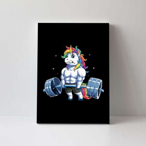 Unicorn Weightlifting Deadlift Fitness Gym Women Canvas