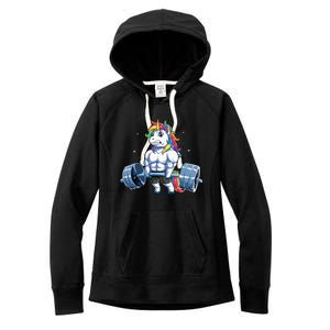 Unicorn Weightlifting Deadlift Fitness Gym Women Women's Fleece Hoodie