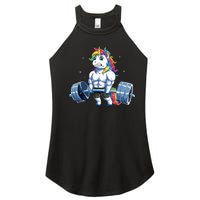 Unicorn Weightlifting Deadlift Fitness Gym Women Women's Perfect Tri Rocker Tank