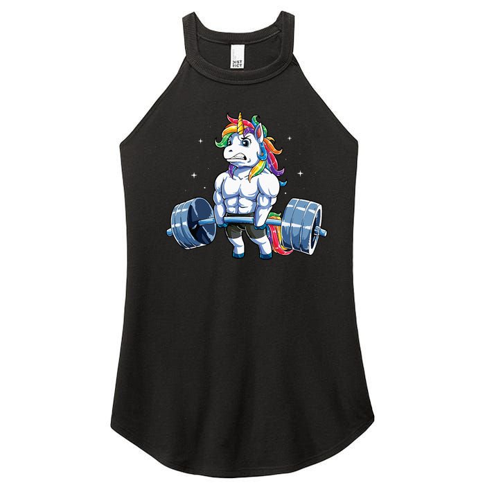 Unicorn Weightlifting Deadlift Fitness Gym Women Women's Perfect Tri Rocker Tank