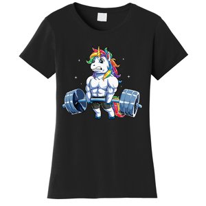 Unicorn Weightlifting Deadlift Fitness Gym Women Women's T-Shirt