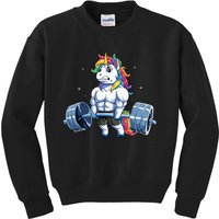 Unicorn Weightlifting Deadlift Fitness Gym Women Kids Sweatshirt