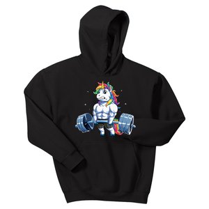 Unicorn Weightlifting Deadlift Fitness Gym Women Kids Hoodie