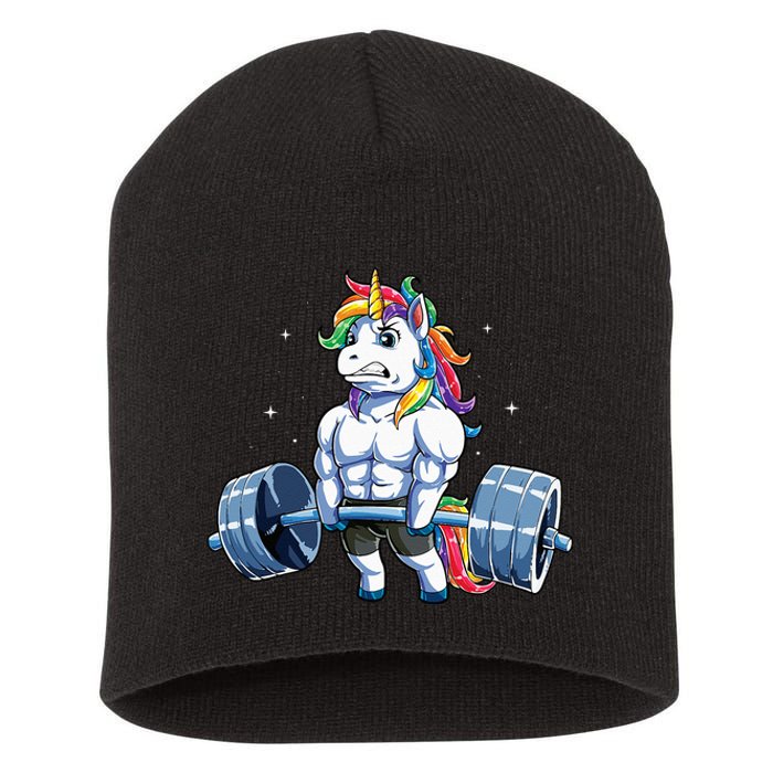 Unicorn Weightlifting Deadlift Fitness Gym Women Short Acrylic Beanie