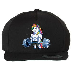 Unicorn Weightlifting Deadlift Fitness Gym Women Wool Snapback Cap