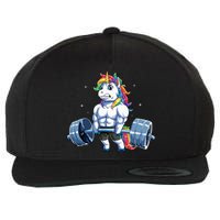 Unicorn Weightlifting Deadlift Fitness Gym Women Wool Snapback Cap