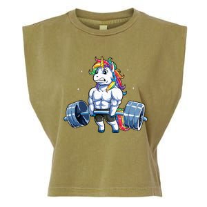 Unicorn Weightlifting Deadlift Fitness Gym Women Garment-Dyed Women's Muscle Tee