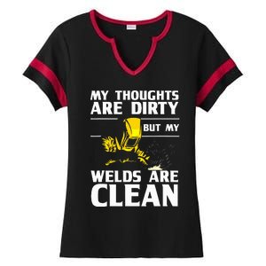 Unique Welding Design Weld Tool Welder Welding Ladies Halftime Notch Neck Tee