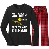 Unique Welding Design Weld Tool Welder Welding Women's Long Sleeve Flannel Pajama Set 