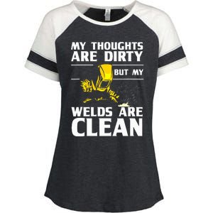 Unique Welding Design Weld Tool Welder Welding Enza Ladies Jersey Colorblock Tee