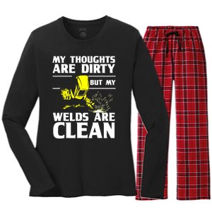 Unique Welding Design For Weld Tool Welder Welding Women's Long Sleeve Flannel Pajama Set 