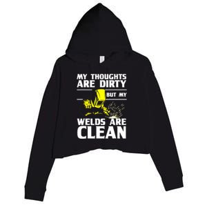 Unique Welding Design For Weld Tool Welder Welding Crop Fleece Hoodie