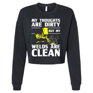 Unique Welding Design For Weld Tool Welder Welding Cropped Pullover Crew