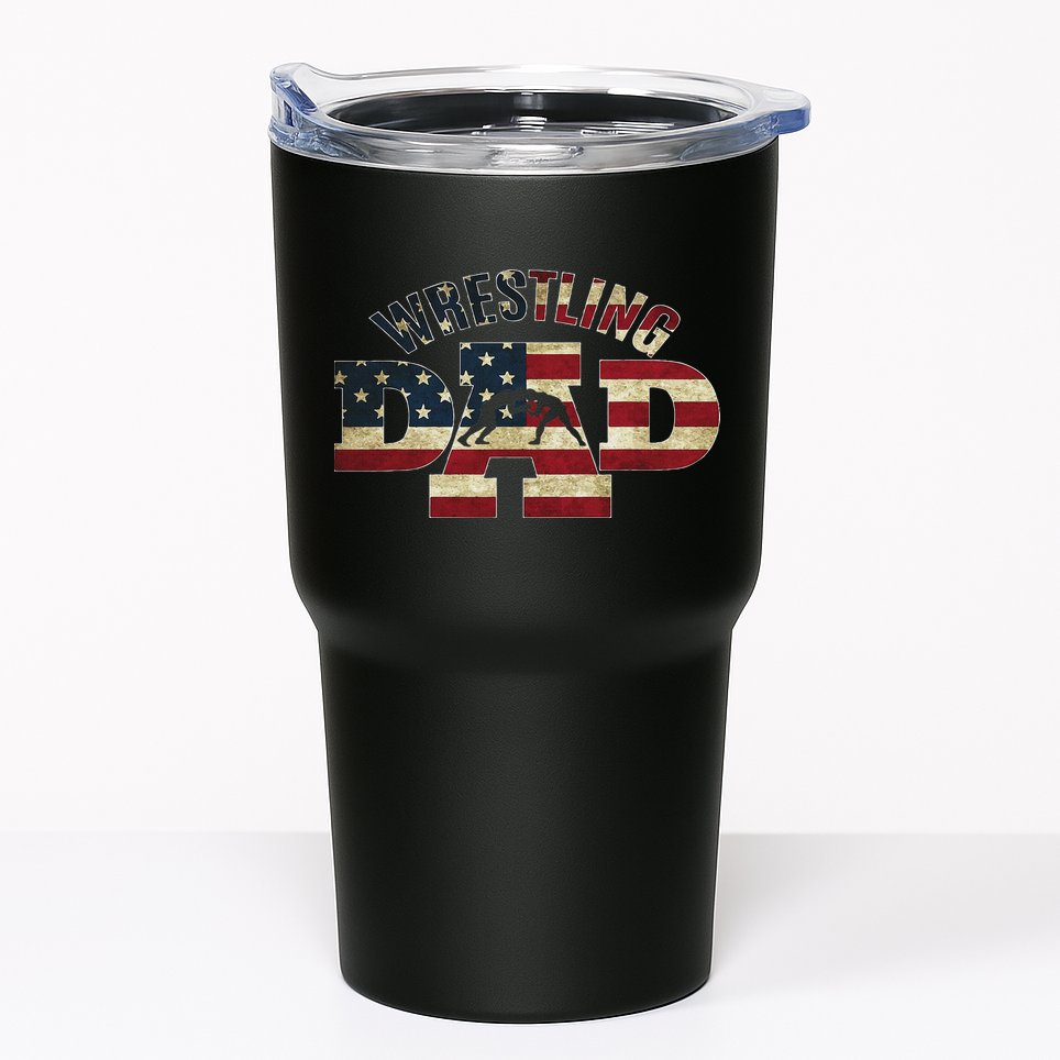 Usa Wrestling Dad Gifts American Flag Wrestle Team Coach Tumbler