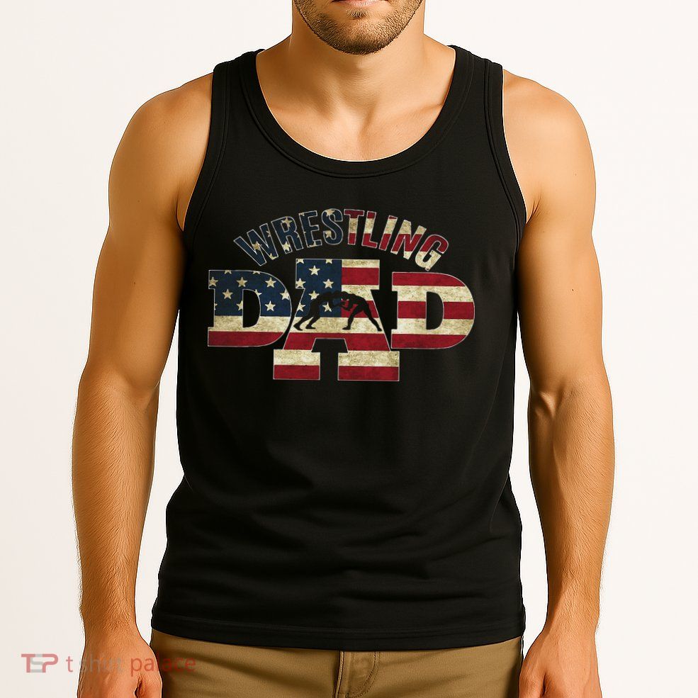 Usa Wrestling Dad Gifts American Flag Wrestle Team Coach Tank Top