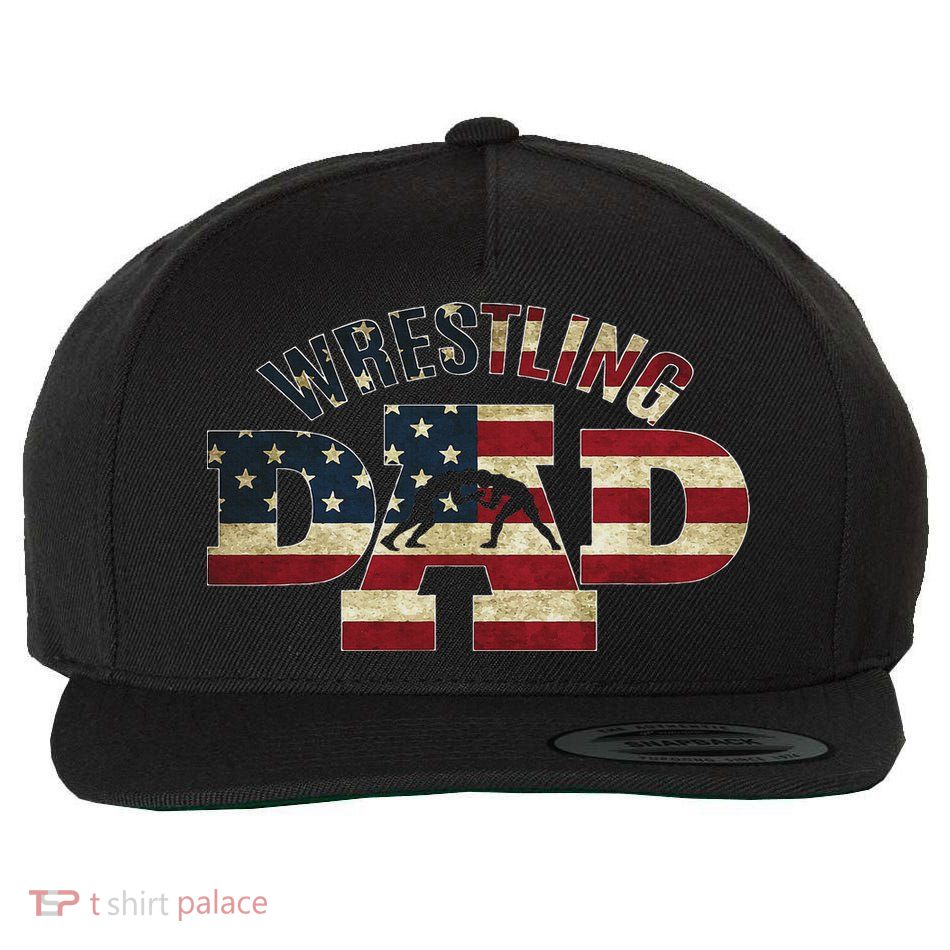 Usa Wrestling Dad Gifts American Flag Wrestle Team Coach Wool Snapback Cap