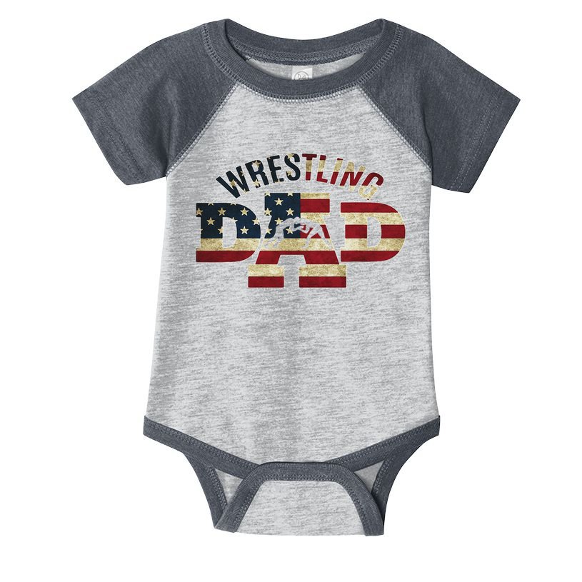 Usa Wrestling Dad Gifts American Flag Wrestle Team Coach Infant Baby Jersey Bodysuit
