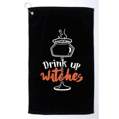 Up Witches Funny Easy Halloween Great Gift Platinum Collection Golf Towel