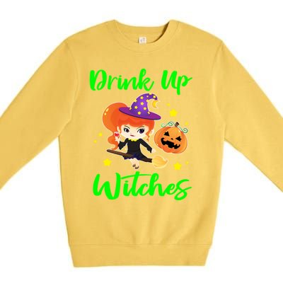 Up Witches Funny Halloween Funny Gift Gift Premium Crewneck Sweatshirt