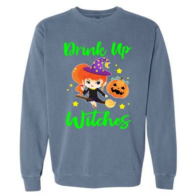 Up Witches Funny Halloween Funny Gift Gift Garment-Dyed Sweatshirt