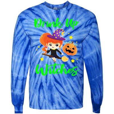 Up Witches Funny Halloween Funny Gift Gift Tie-Dye Long Sleeve Shirt