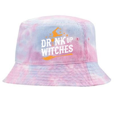 Up Witches Funny Halloween Witch Ing Wine Gift Tie-Dyed Bucket Hat