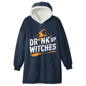 Up Witches Funny Halloween Witch Ing Wine Gift Hooded Wearable Blanket