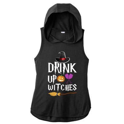 Up Witches Funny Trick Or Treat Halloween Costume Gift Ladies PosiCharge Tri-Blend Wicking Draft Hoodie Tank