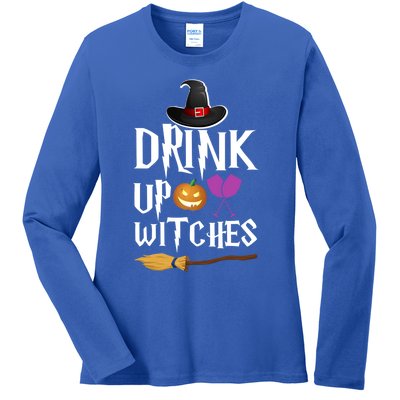 Up Witches Funny Trick Or Treat Halloween Costume Gift Ladies Long Sleeve Shirt